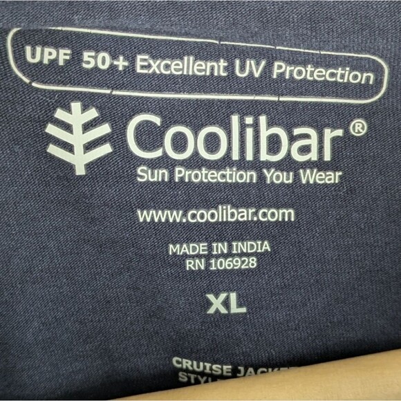 Coolibar Women's UV Protection Navy Full Zip Mock Neck Jacket Sweatshirt - Picture 2 of 7